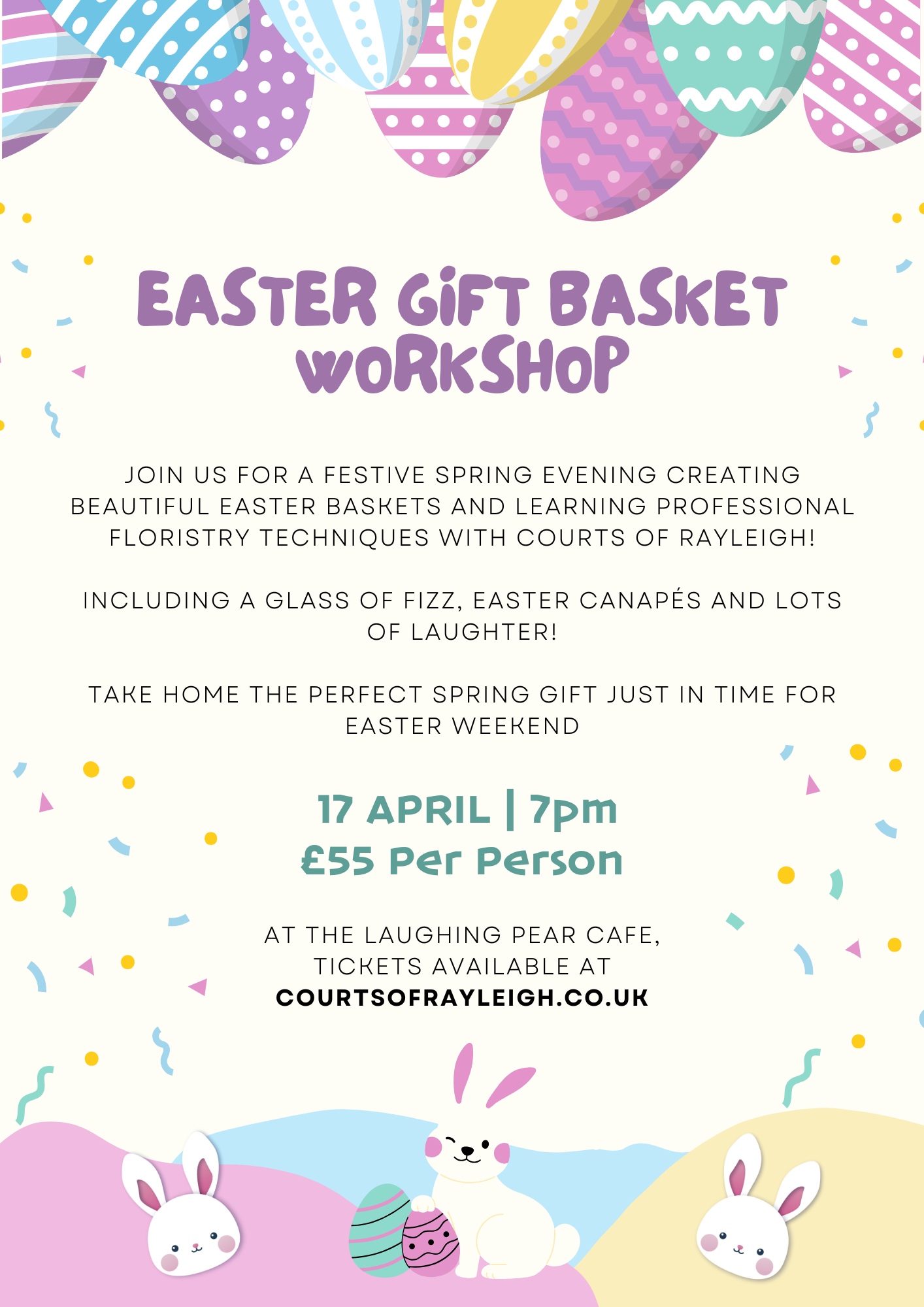 Easter Basket Workshop with Courts of Rayleigh @ The Laughing Pear